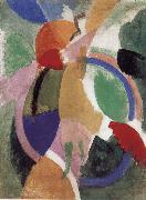 Delaunay, Robert The Fem holding parasol oil painting reproduction